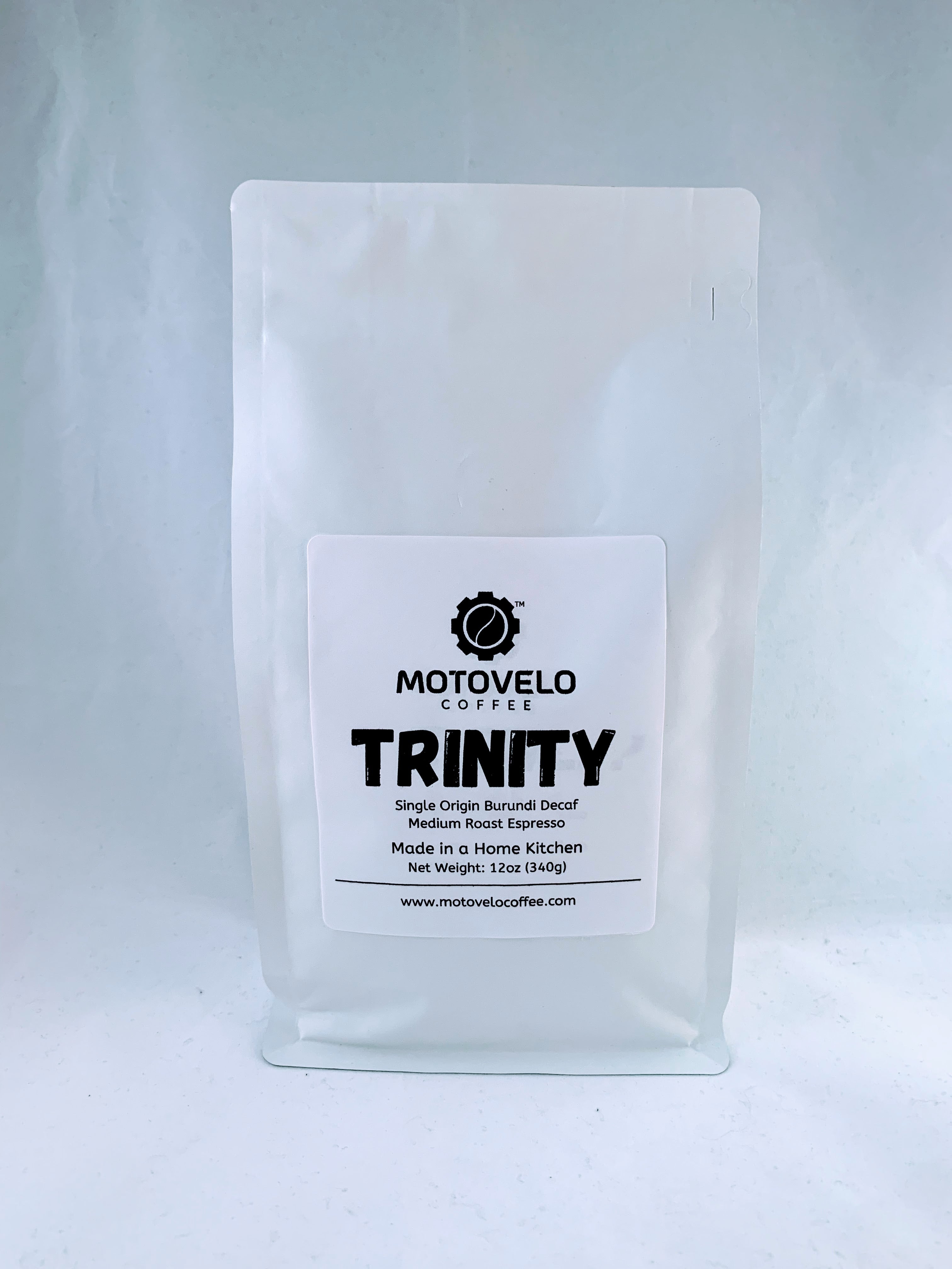 Trinity Block Fall Blend Trinity - East African Decaf Blend Medium Dark Roast 12oz – Motovelo Coffee